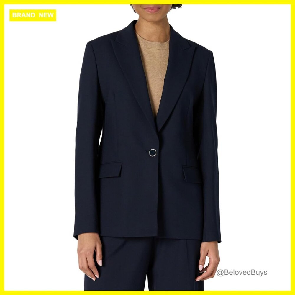 Regular Fit Woven Blazer Single Breasted Notch Lapel Long Sleeve